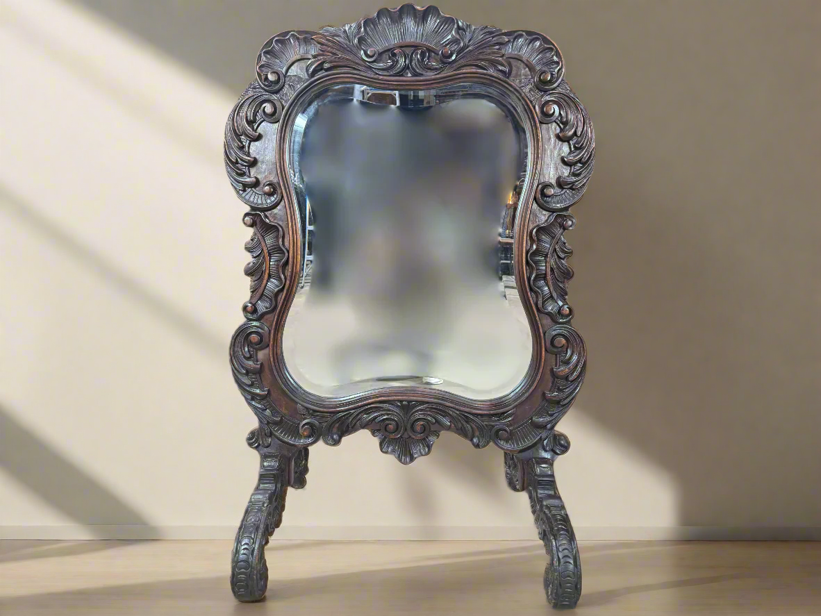 Carved Oak Fire Screen