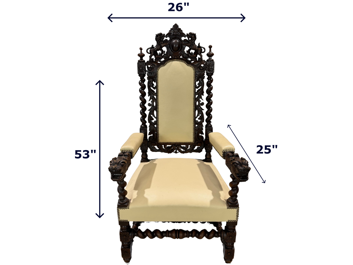 Renaissance Style French Oak Chair