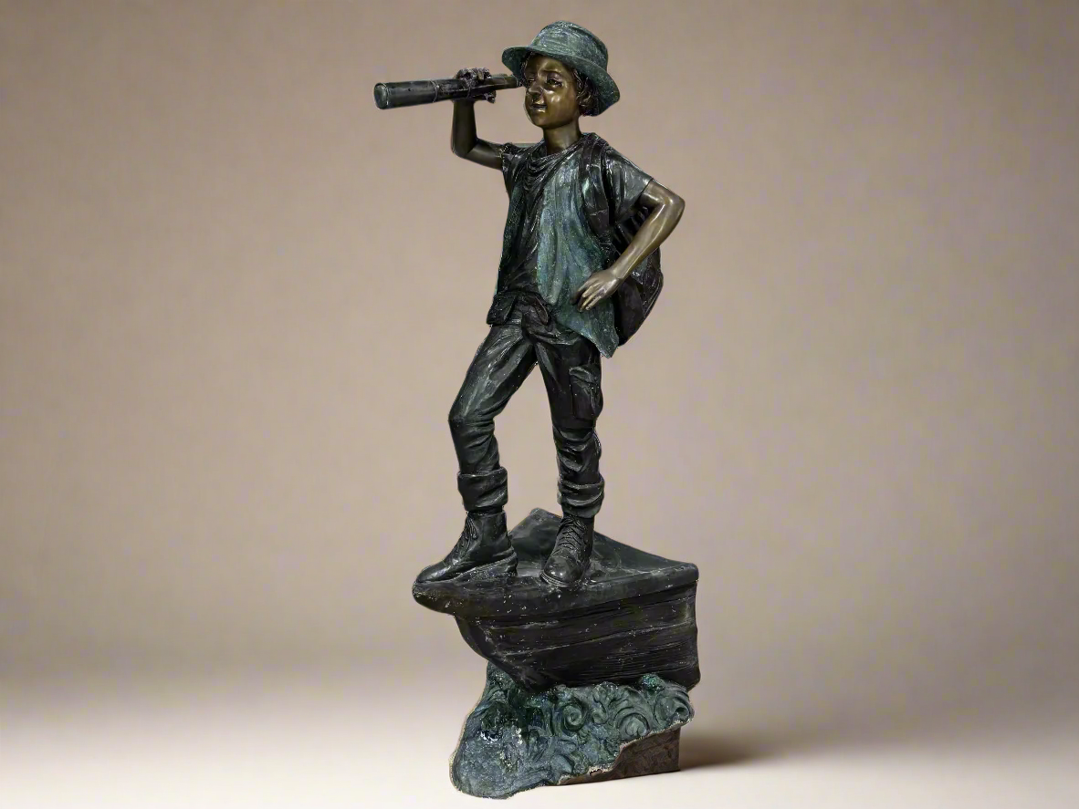 five foot tall bronze statue