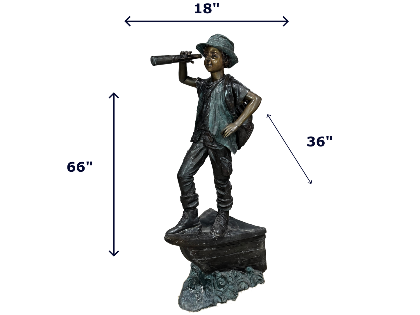 Bronze Explorer Statue