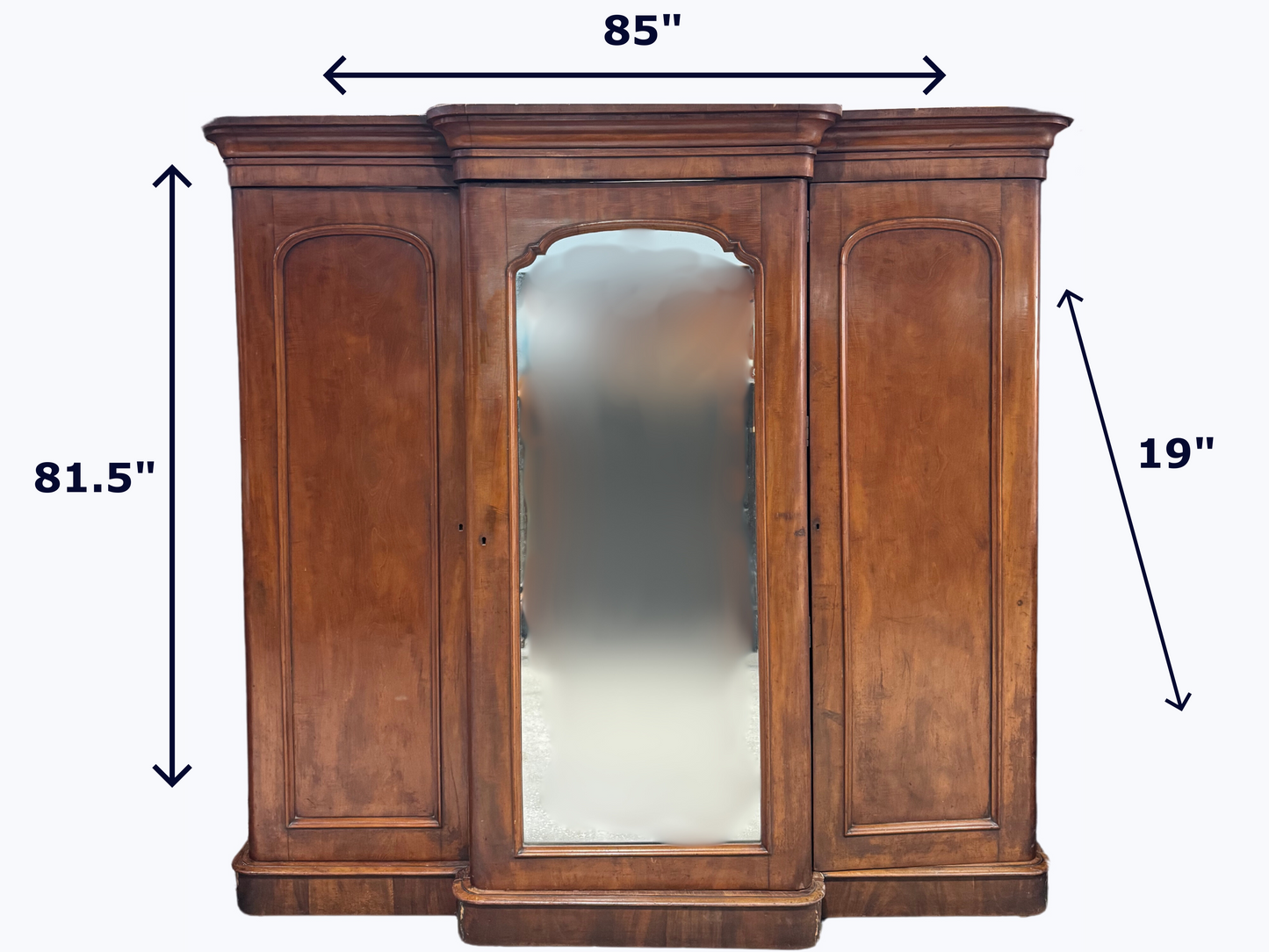 Oak Wardrobe with Diamond Dust Mirror