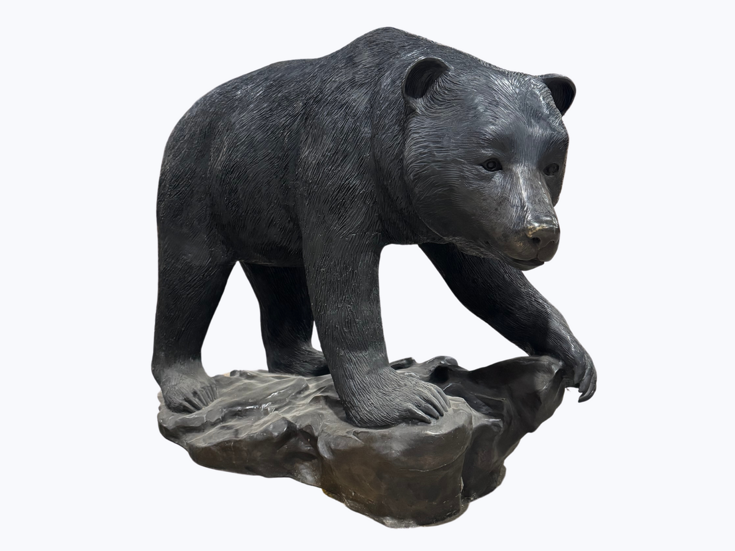 Bronze Black Bear on Rock