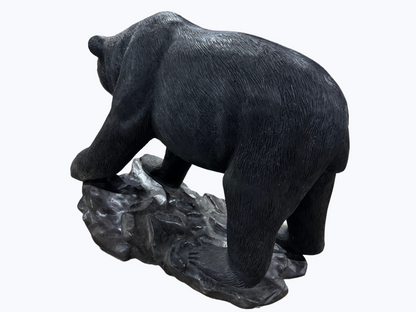 Bronze Black Bear on Rock