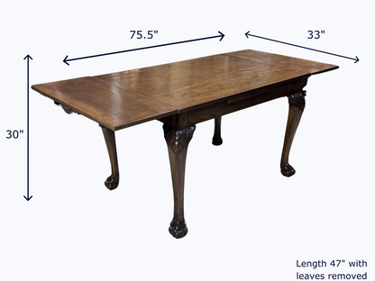 Ball and Claw | Draw Leaf Table