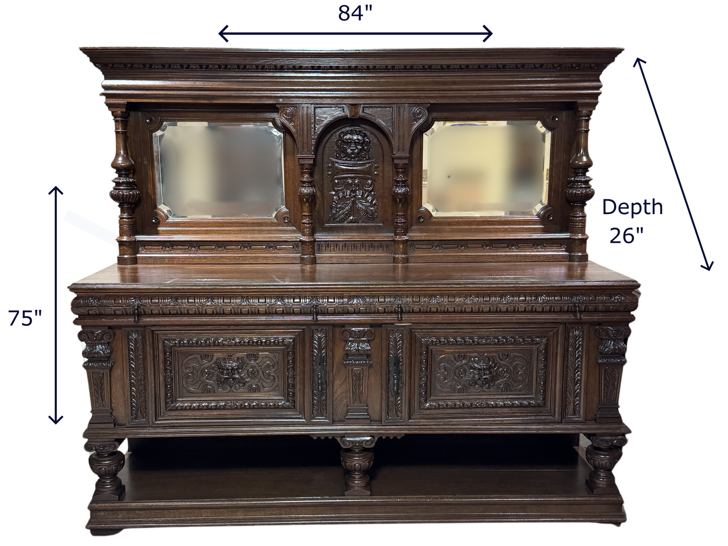 Classic Jacobean Oak Server