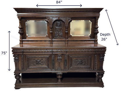 Classic Jacobean Oak Server