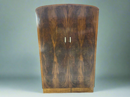 Burl Veneer Linen Wardrobe