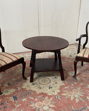Oak Round Table & Small Chairs